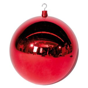 Bola de Navidad XXL roja brillante, 50 cm