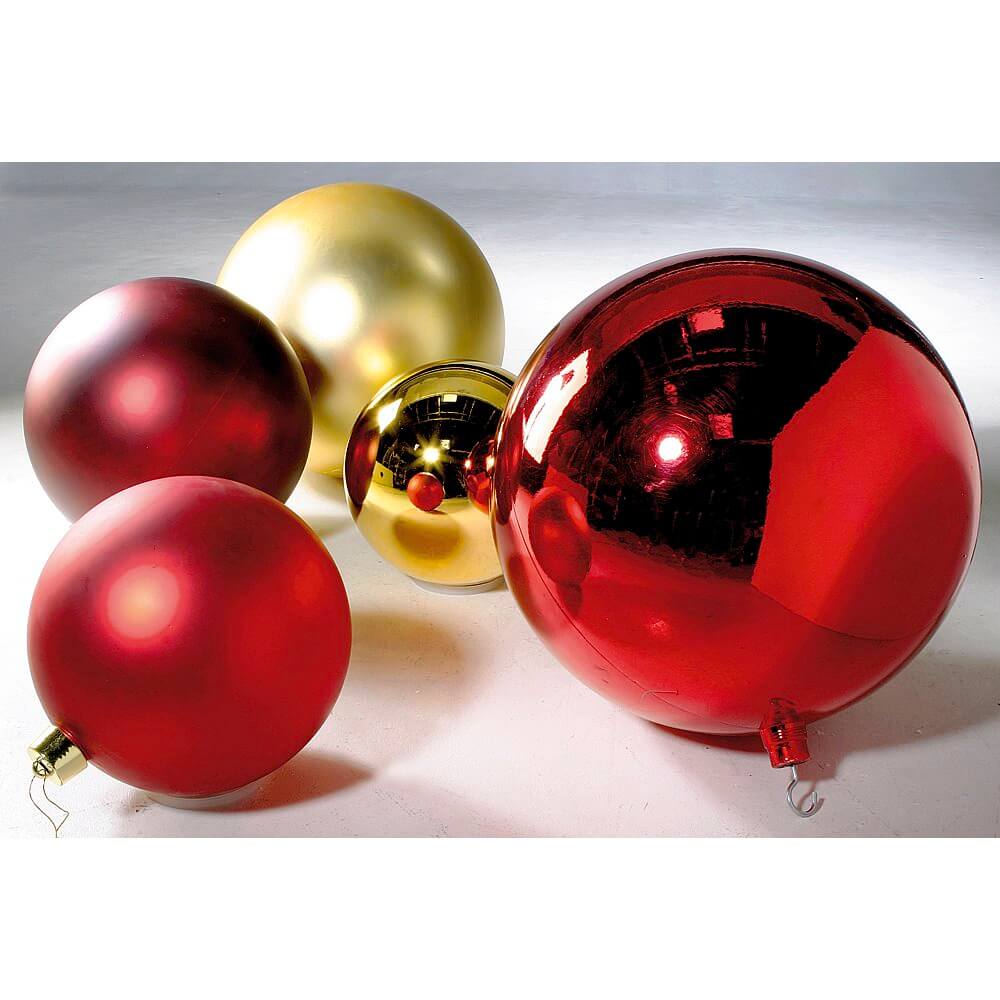 Christmas bauble XXL red matt, 30 cm - 2 Christmas bauble XXL red matt, 30 cm - 2