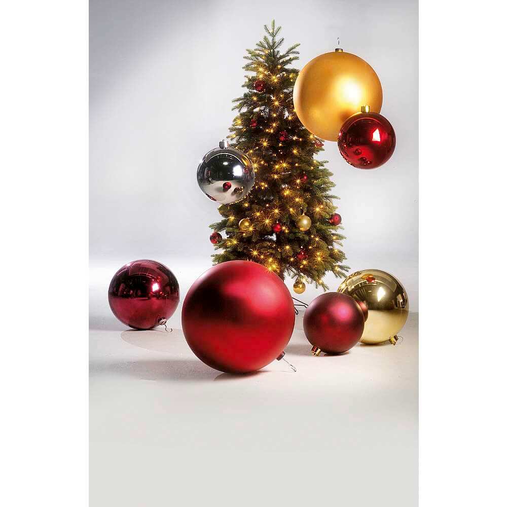Christmas bauble XXL red matt, 30 cm - 3 Christmas bauble XXL red matt, 30 cm - 3
