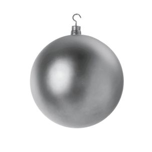 Boule de Noël XXL argentée mate, 30 cm