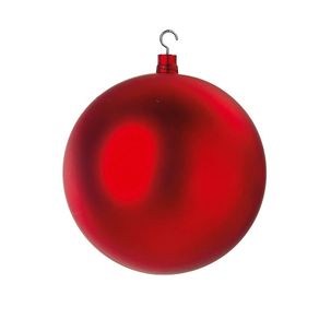 Weihnachtskugel XXL rot  matt, 40 cm