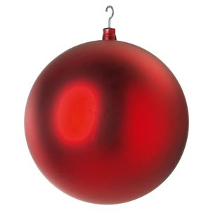 Bola de Navidad XXL roja mate, 50 cm