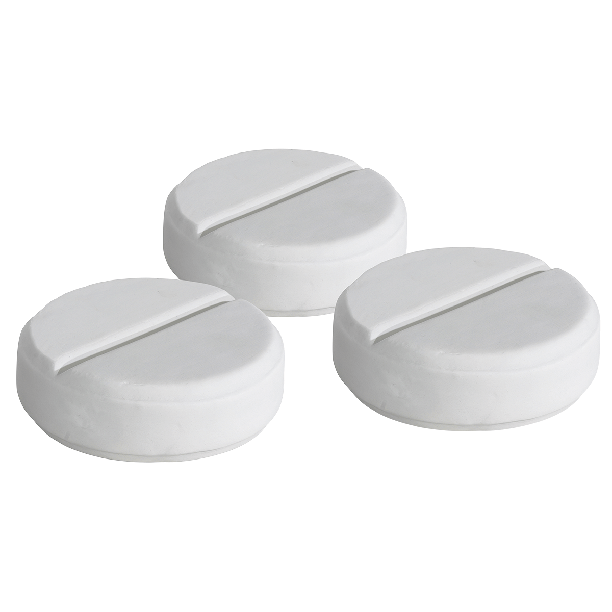 Cachets déco blancs, Ø 20 cm, 3 pces - 0