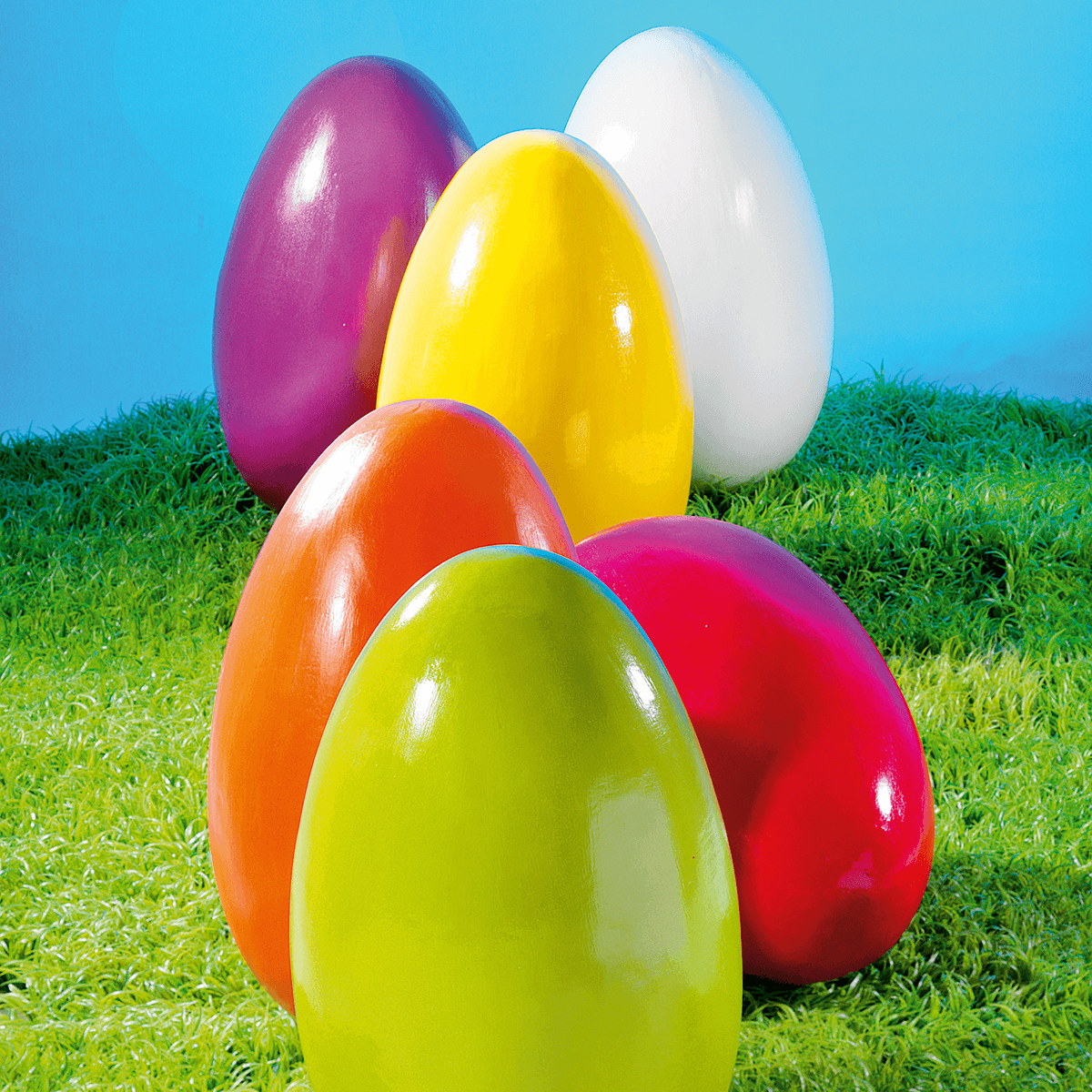 Oeuf de Pâques géant blanc, 50 cm - 1
