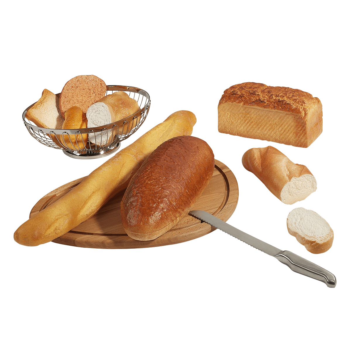Bread food replica 33 cm - 5