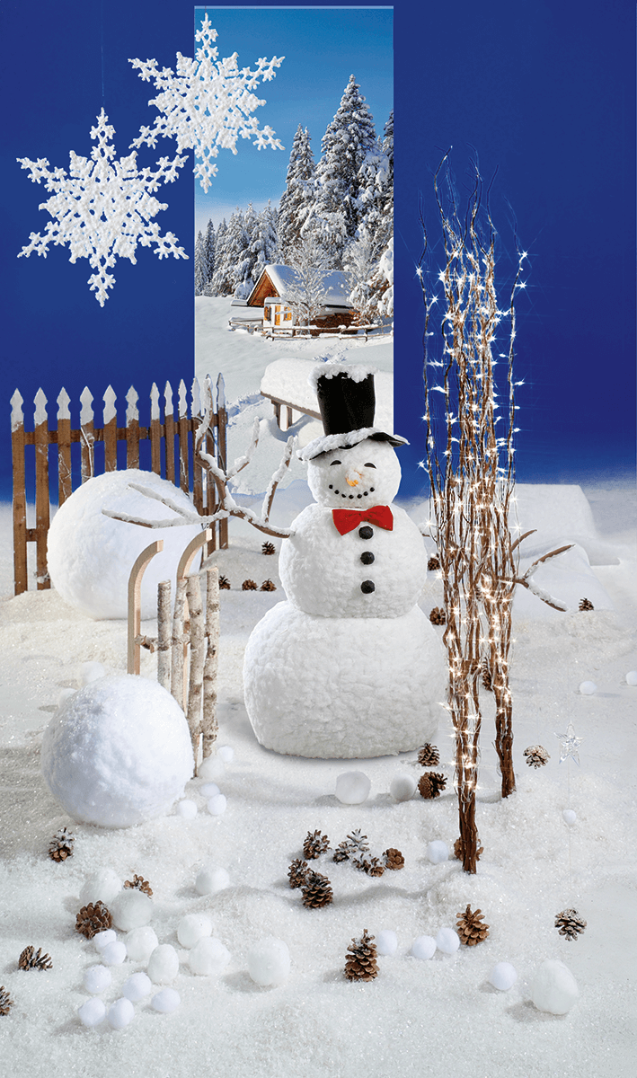 Snowman, height 120 cm - 4