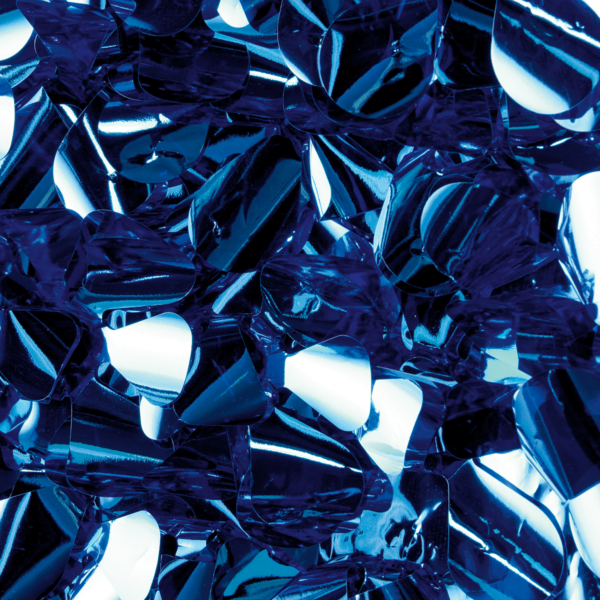 Feuille d'optique découpée métallisée 90 cm de large, bleu - 0
