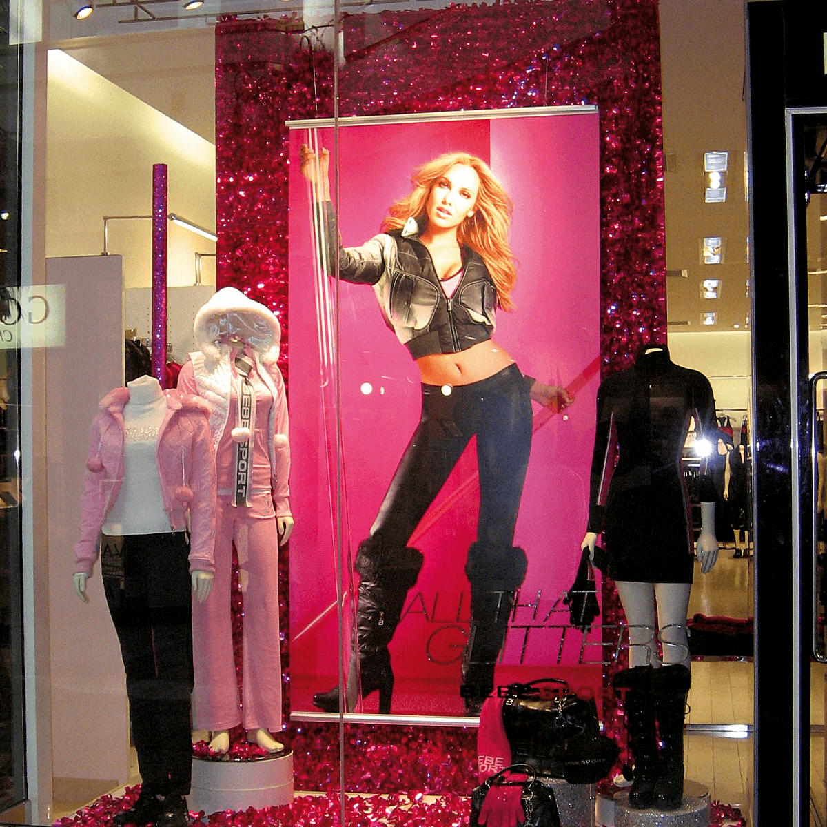 Stanzoptikfolie metallic 90 cm breit, pink - 7