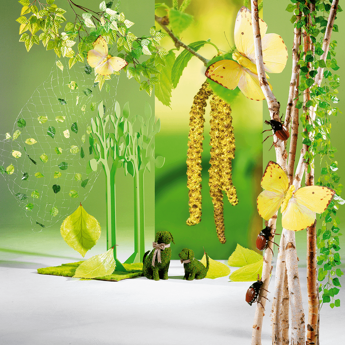Decorative birch trunks 220 cm - 5