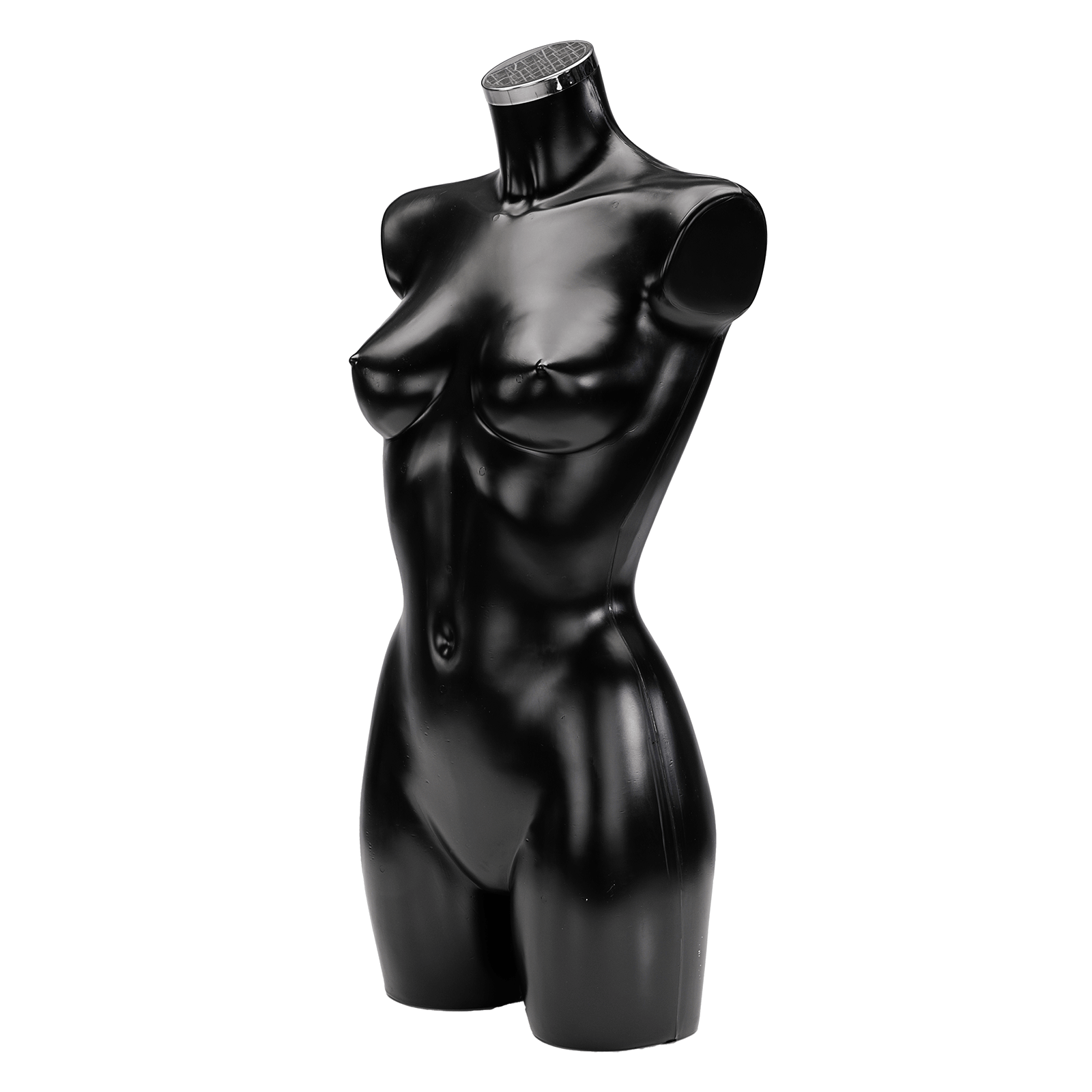 Kunststoff-Torso Dame lackiert 74 cm, schwarz - 7