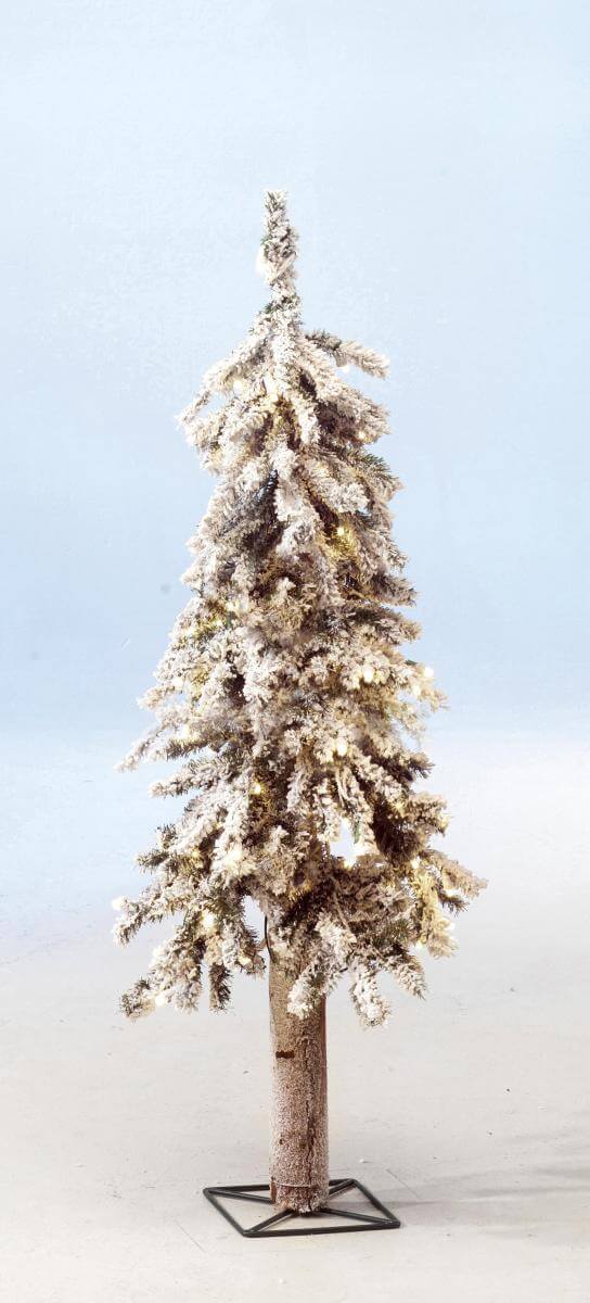 Snowy Artificial Alpine Fir Tree with LED 60 cm - 6