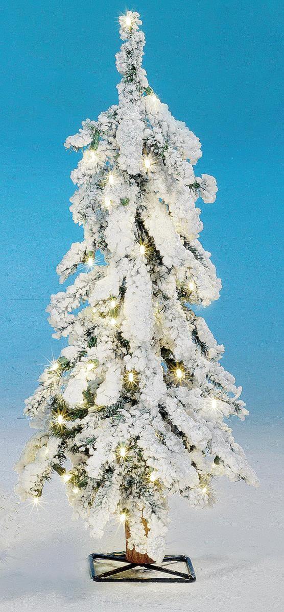 Snowy Artificial Alpine Fir Tree with LED 60 cm - 5
