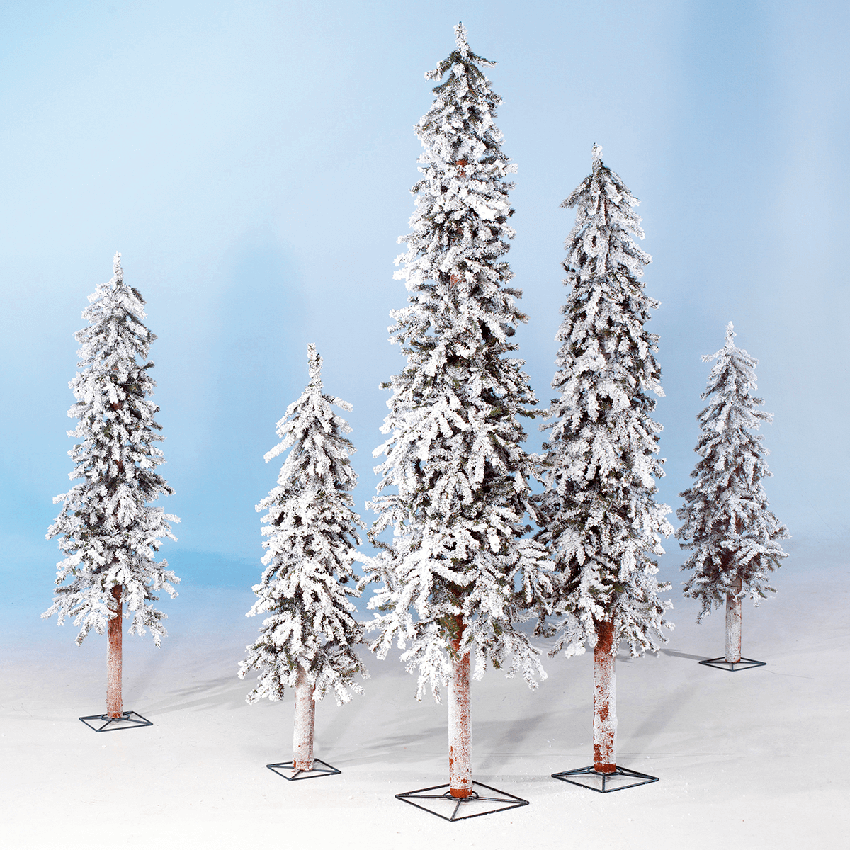 Snowy Artificial Alpine Fir Tree with LED 60 cm - 7