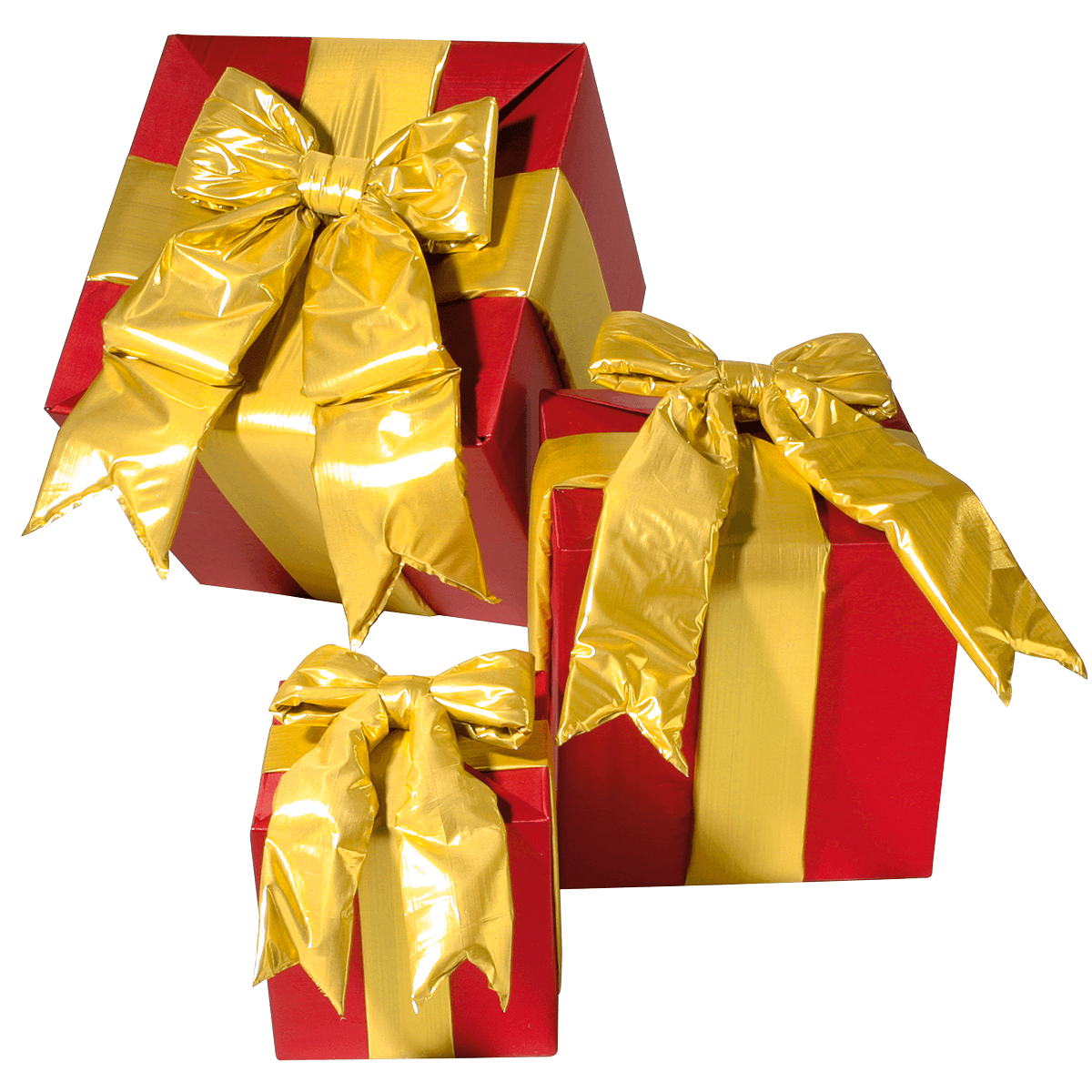 Caja de regalo XXL para interiores 3 piezas rojo - 0