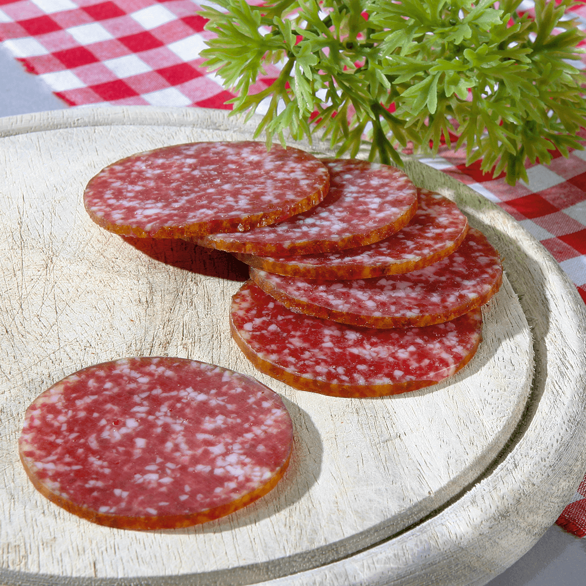 Salami cold cuts food dummy, package 3 pieces - 1