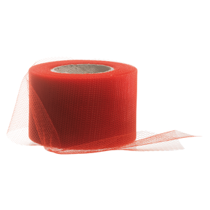 Ruban en tulle larg. 50 mm, rouge