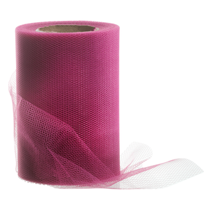 Tüllband, 100 mm, 25 m, pink