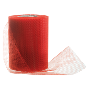 Ruban en tulle larg. 100 mm, rouge