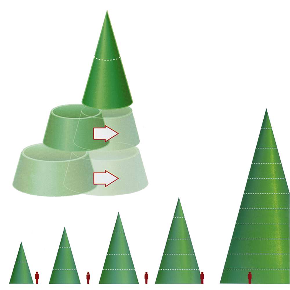 Gigant Baum mit LED warm, außen, 440 cm - 3