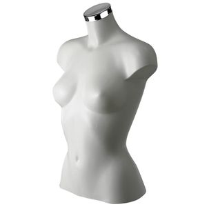 Kunststoff-Torso Dame lackiert 62 cm, weiß