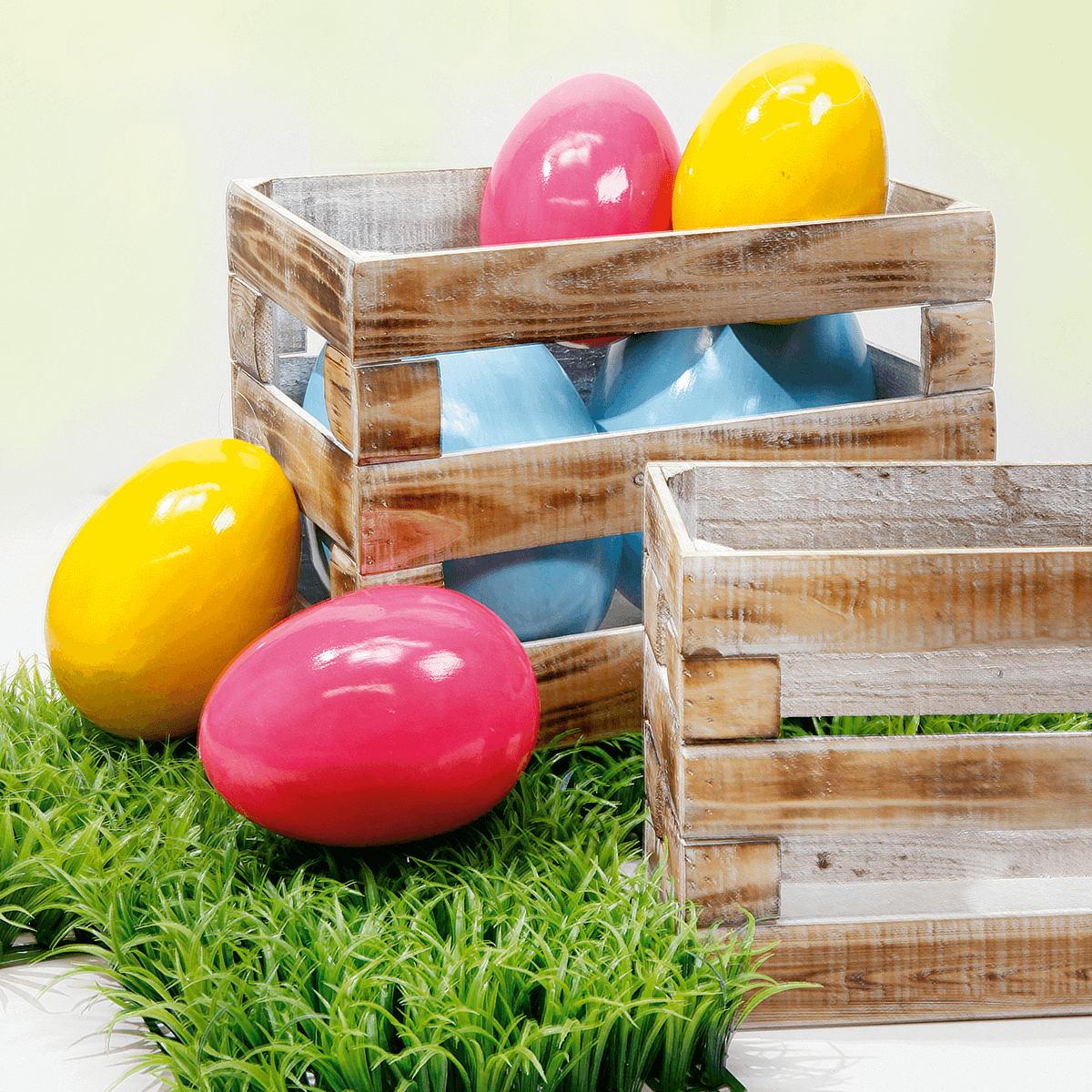 Decorative Easter egg yellow, 18 cm - 4