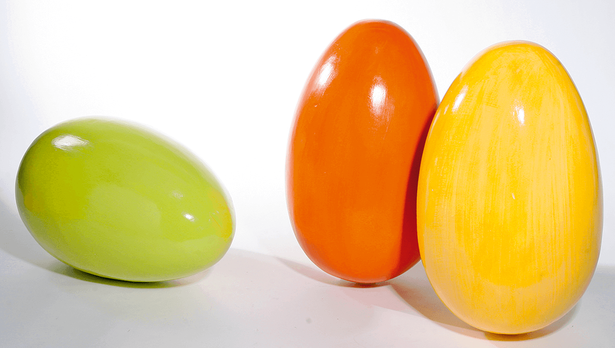 Decorative Easter egg orange, 18 cm - 4