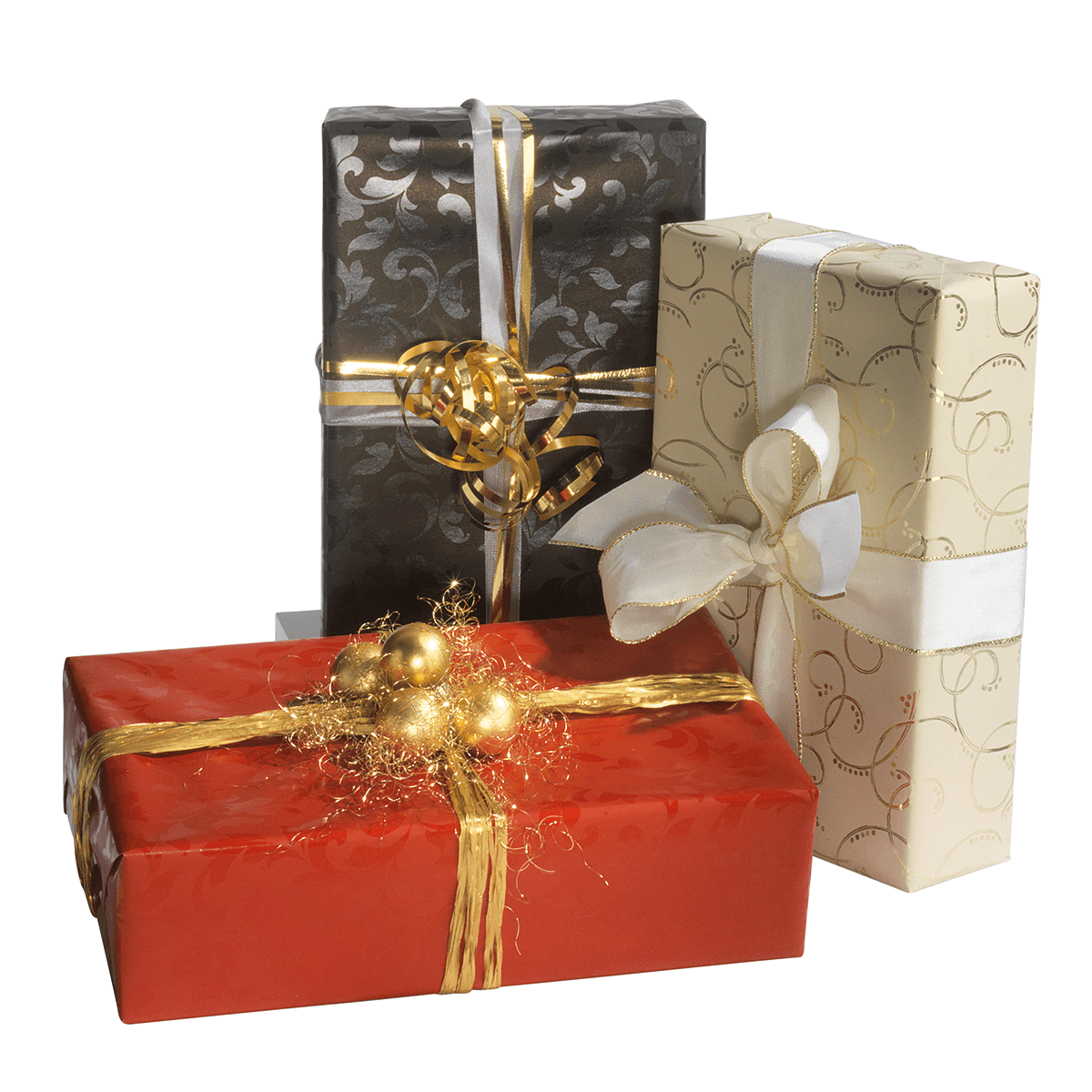 Nachhaltiges, schwarzes Geschenkpapier mit glänzendem Rankenmuster – 50 m Geschenkpapier-Rolle - 8