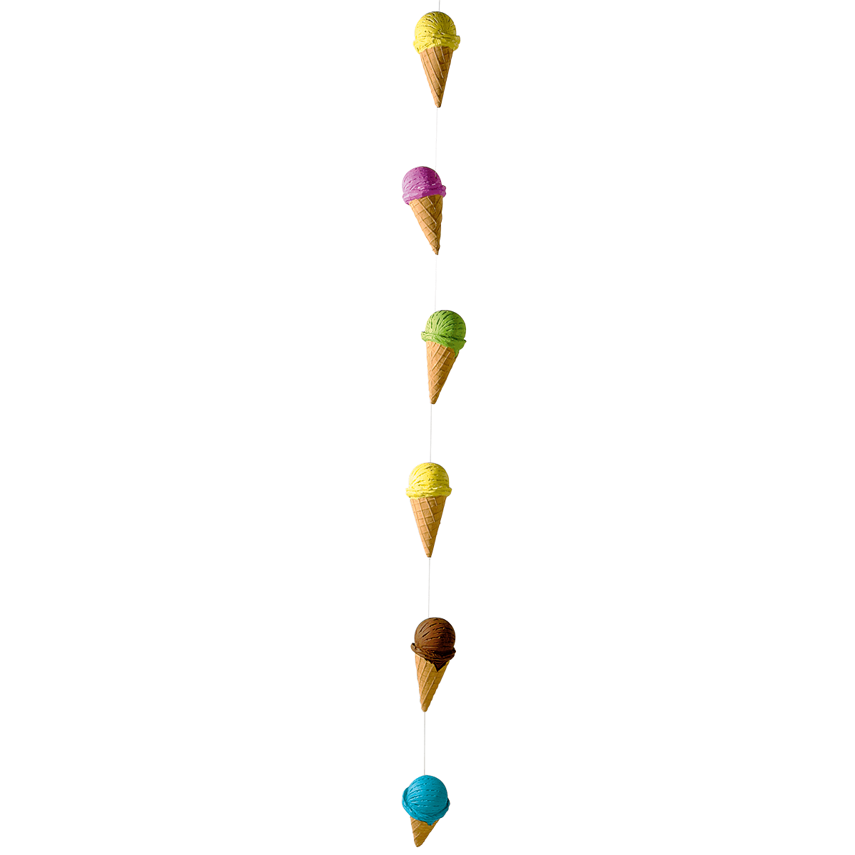 Chaîne déco cornet de glace aliment factice 220 cm - 1