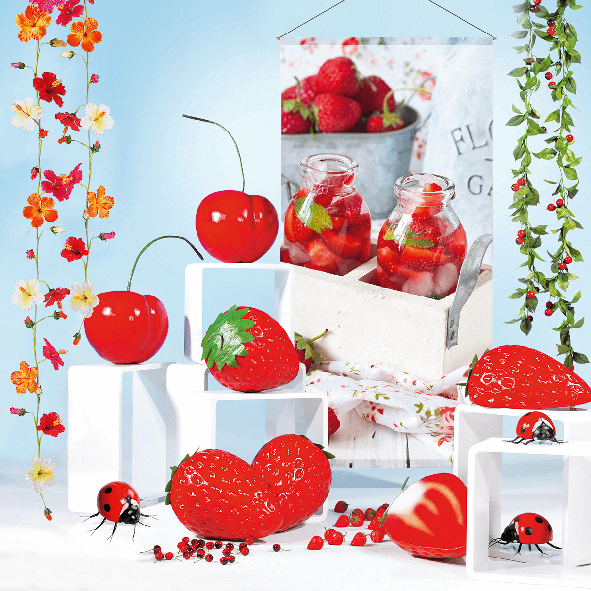 Fraise XXL aliment factice 40 cm Ø 30 cm - 5