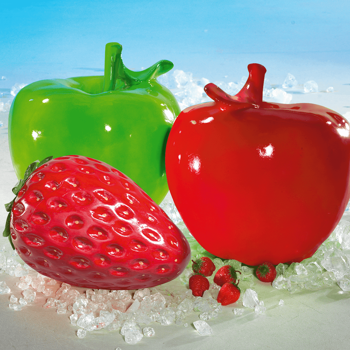 Fraise XXL aliment factice 40 cm Ø 30 cm - 6