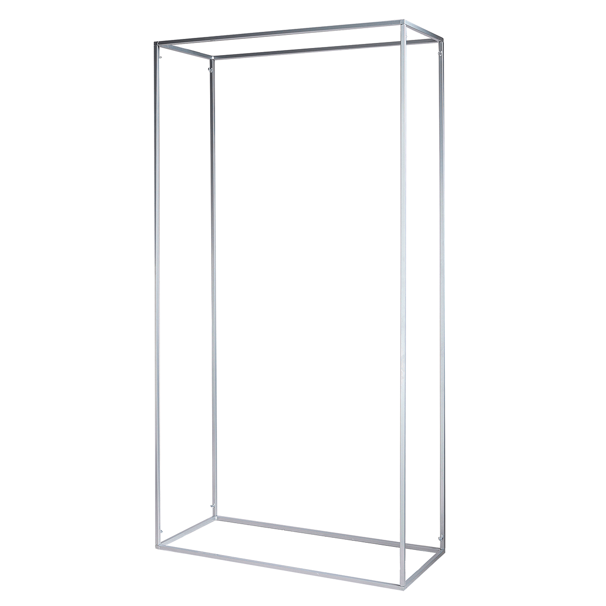 Dekorahmen aus Metall, silber 200 cm hoch - 0
