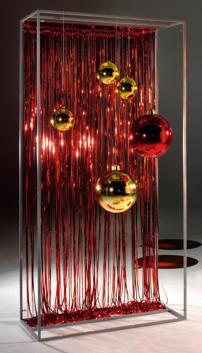 Dekorahmen aus Metall, silber 200 cm hoch - 4