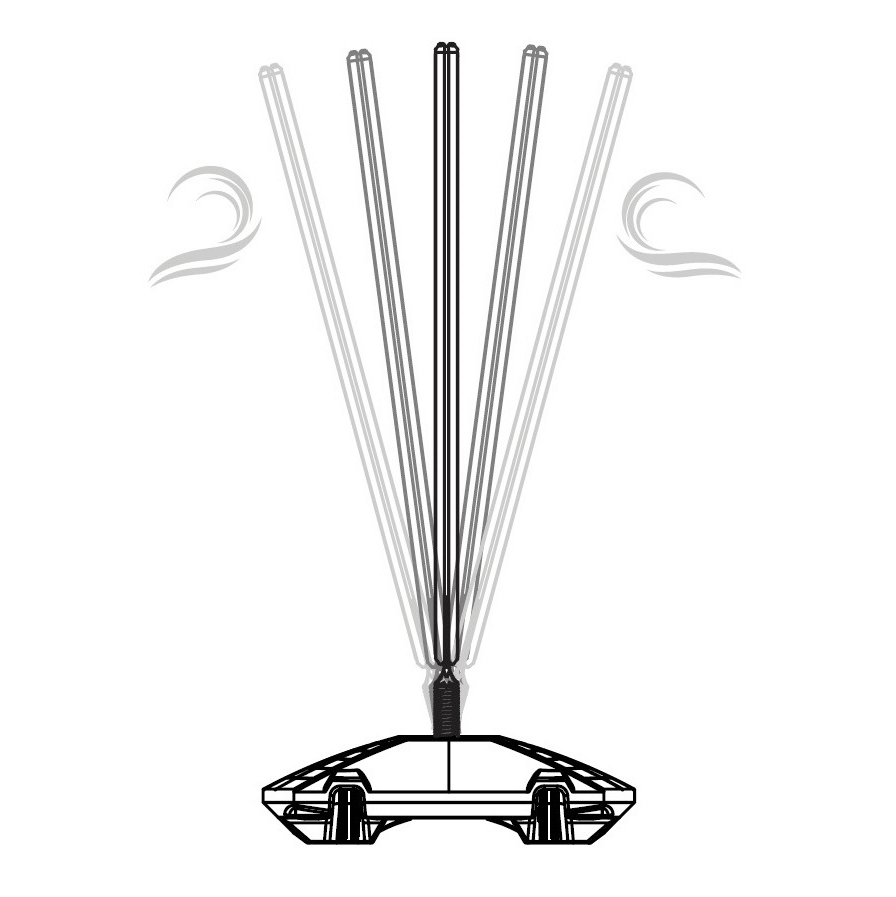 Customer stopper "Wind", silver - 2