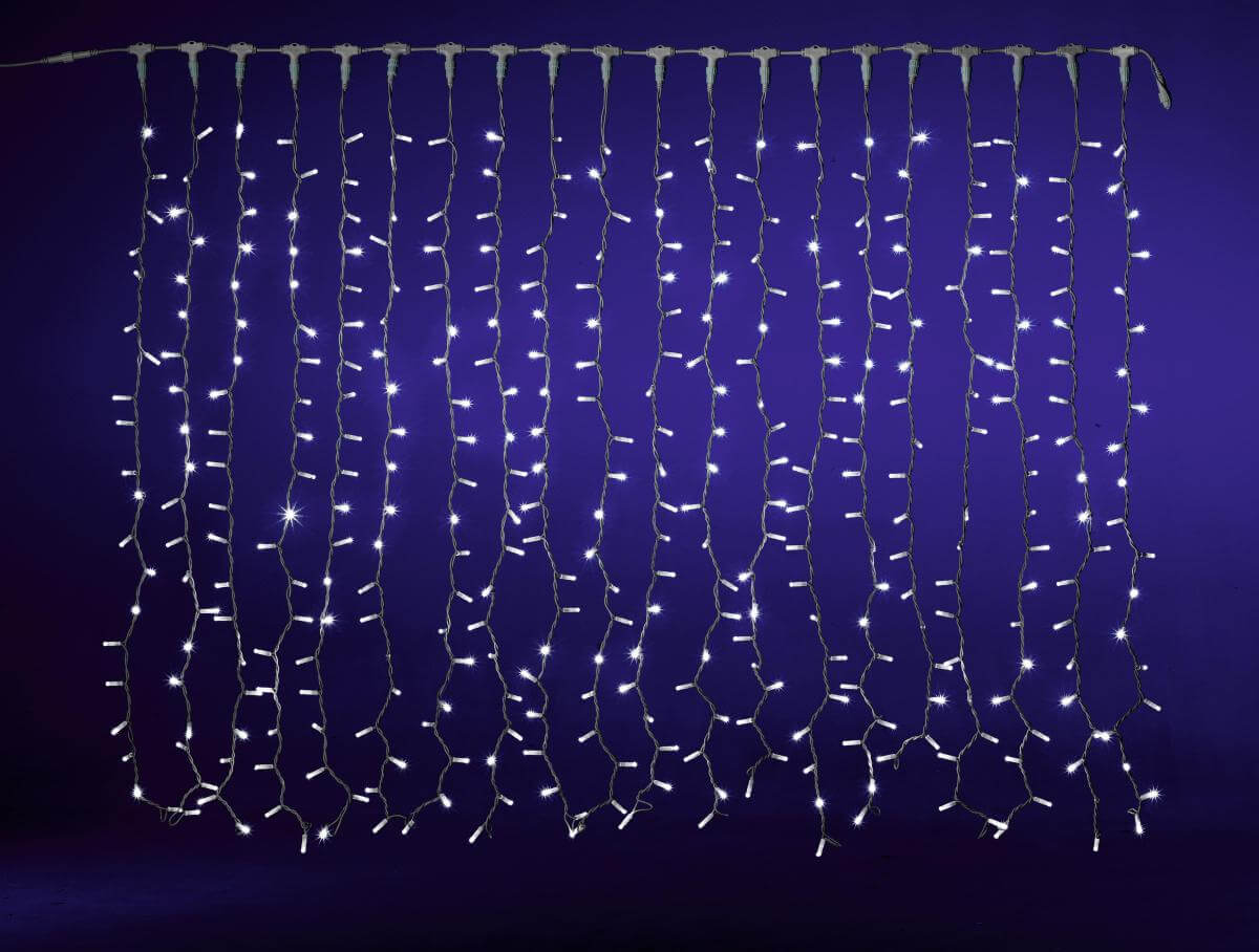 Cortina de luces LED para exteriores, 400 LED, 150 x 200 cm - 2 Cortina de luces LED para exteriores, 400 LED, 150 x 200 cm - 2