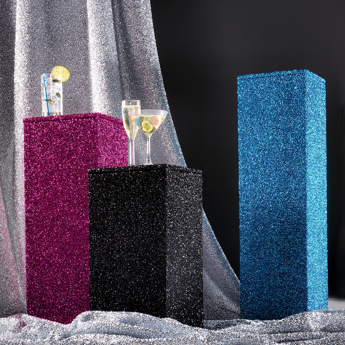 Tejido de lurex "Glitter fucsia, anchura: 112 cm - 2 Tejido de lurex "Glitter fucsia, anchura: 112 cm - 2