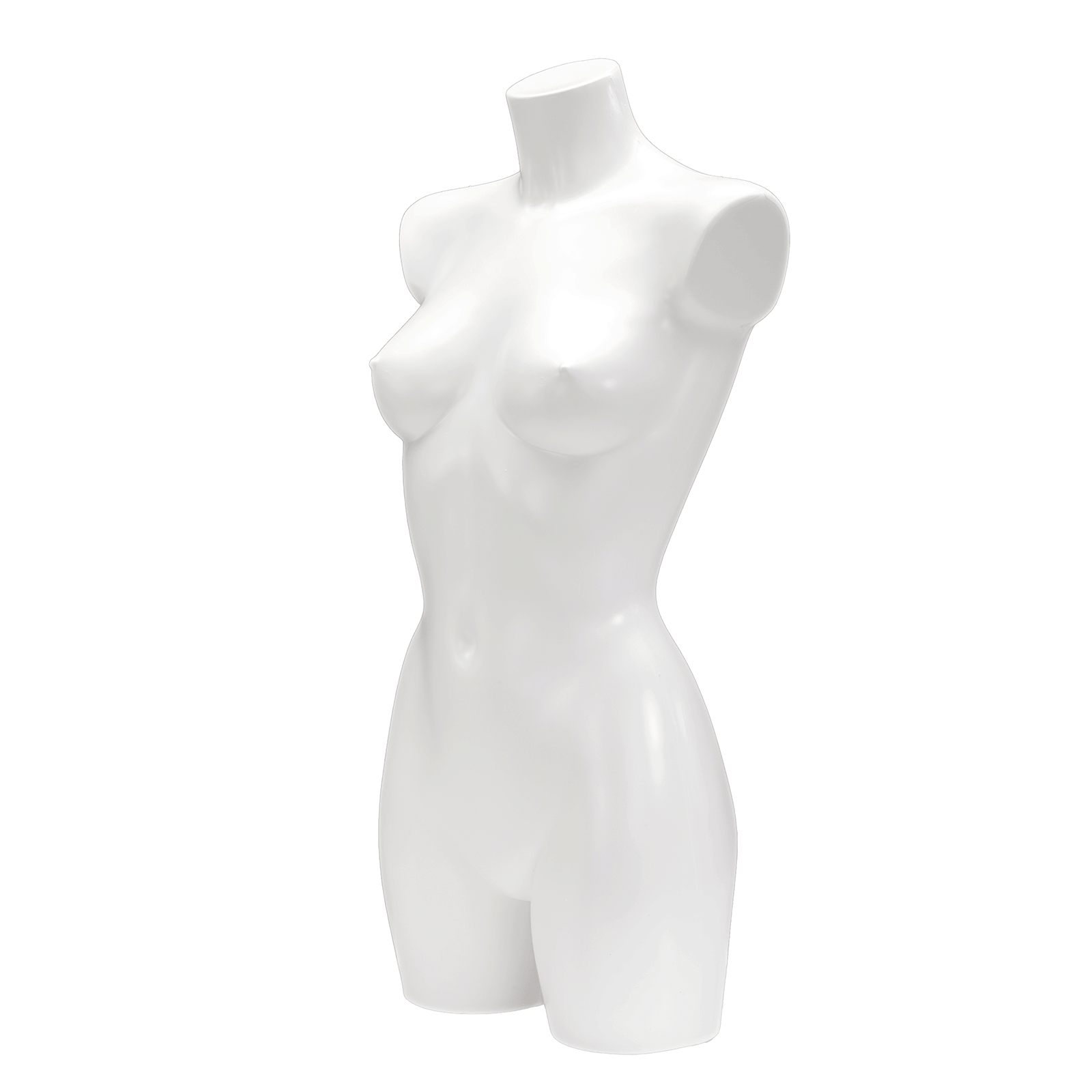 Kunststoff-Torso Dame lackiert 74 cm, weiß - 6