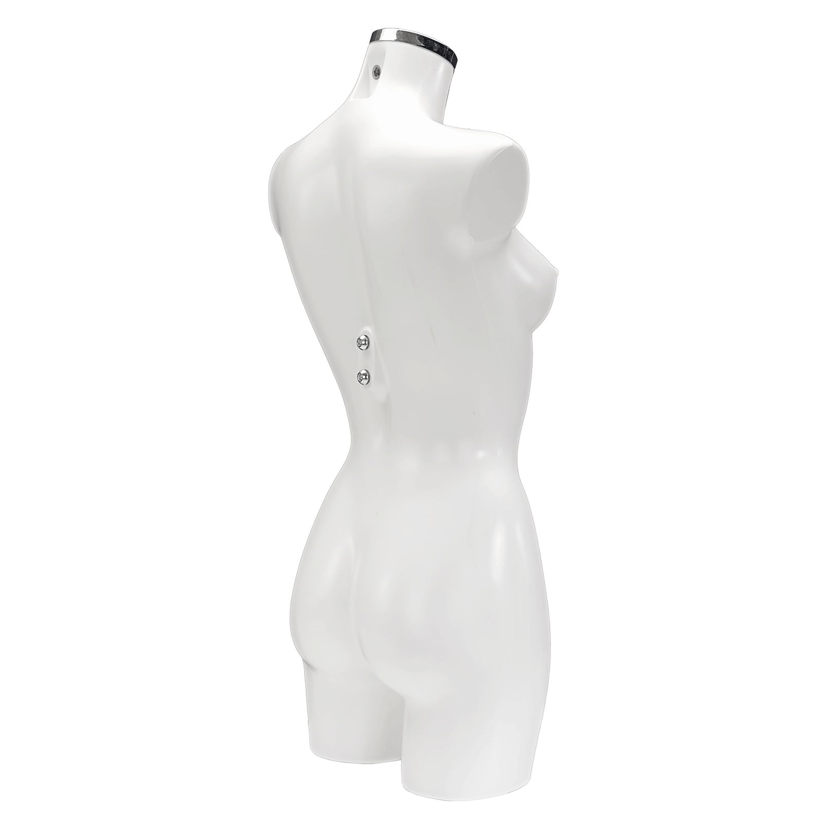 Kunststoff-Torso Dame lackiert 74 cm, weiß - 11