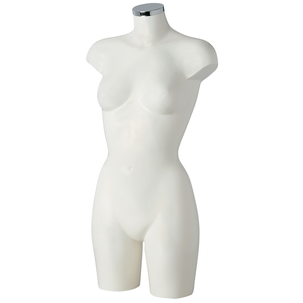 Kunststoff-Torso Dame lackiert 74 cm, weiß