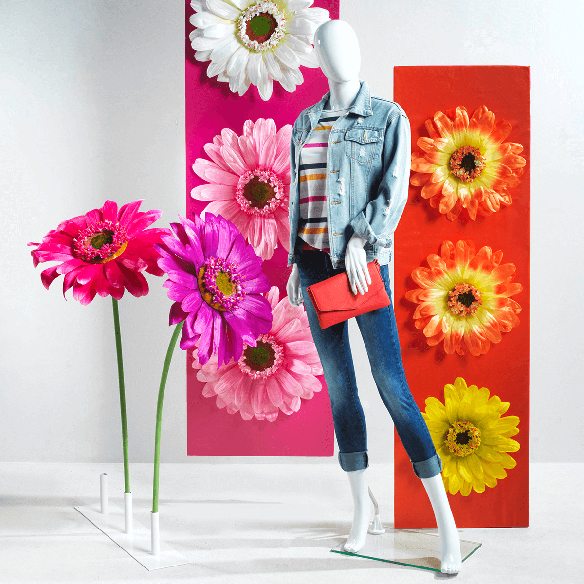 Riesen-Gerbera-Blüte orange, 45 cm Ø - 4