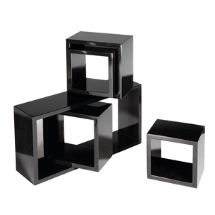 Shelves set black 5 parts