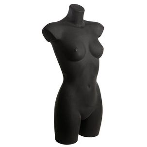 Torse de femme en plastique 90 cm, noir
