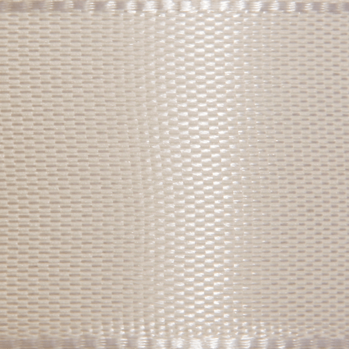 Taffeta ribbon with selvedge 25 mm, 50 m, cream - 1 Taffeta ribbon with selvedge 25 mm, 50 m, cream - 1