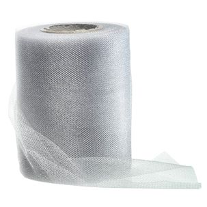 Tüllband, 100 mm, 25 m, silber