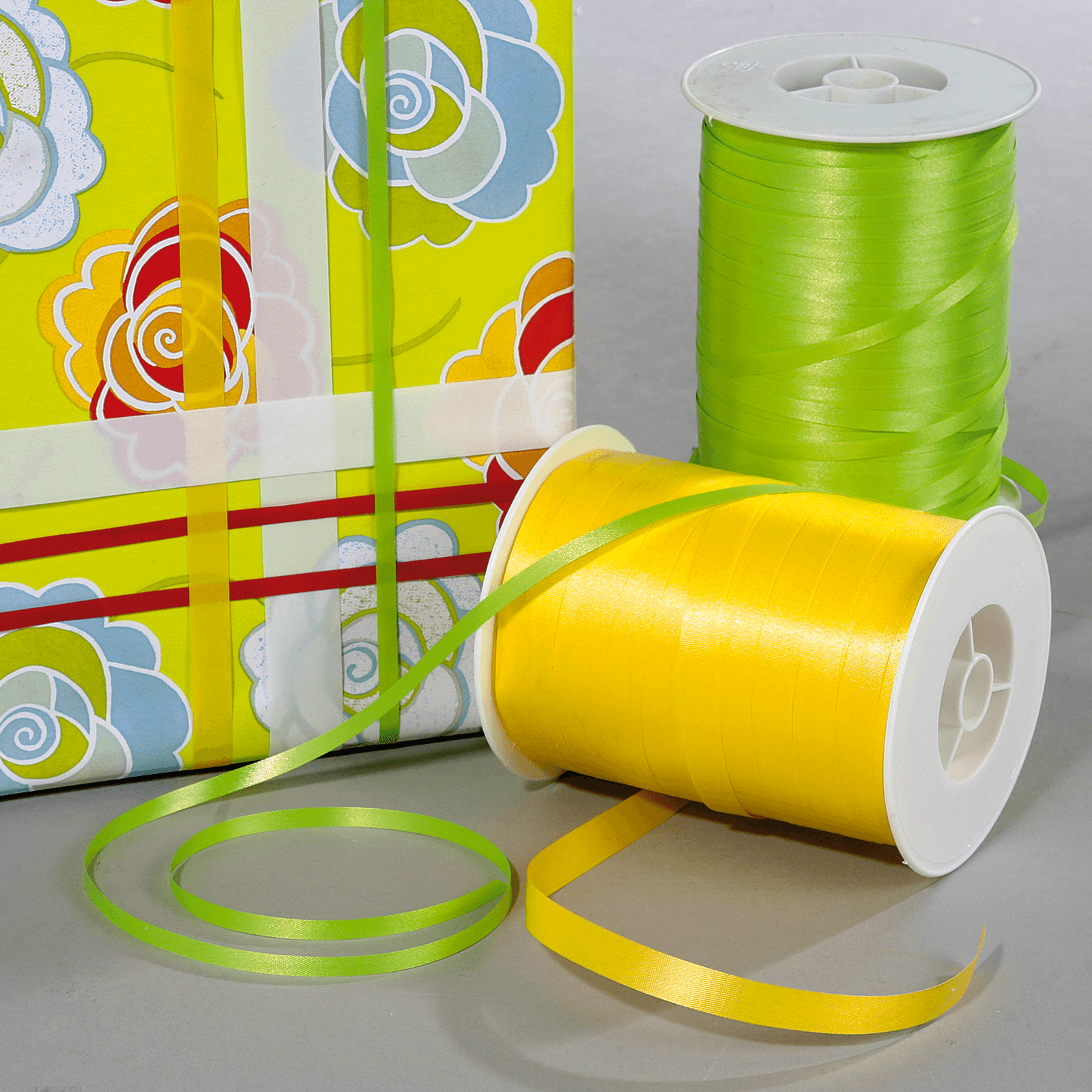 Polyamide ribbon, width 5 mm, yellow - 3
