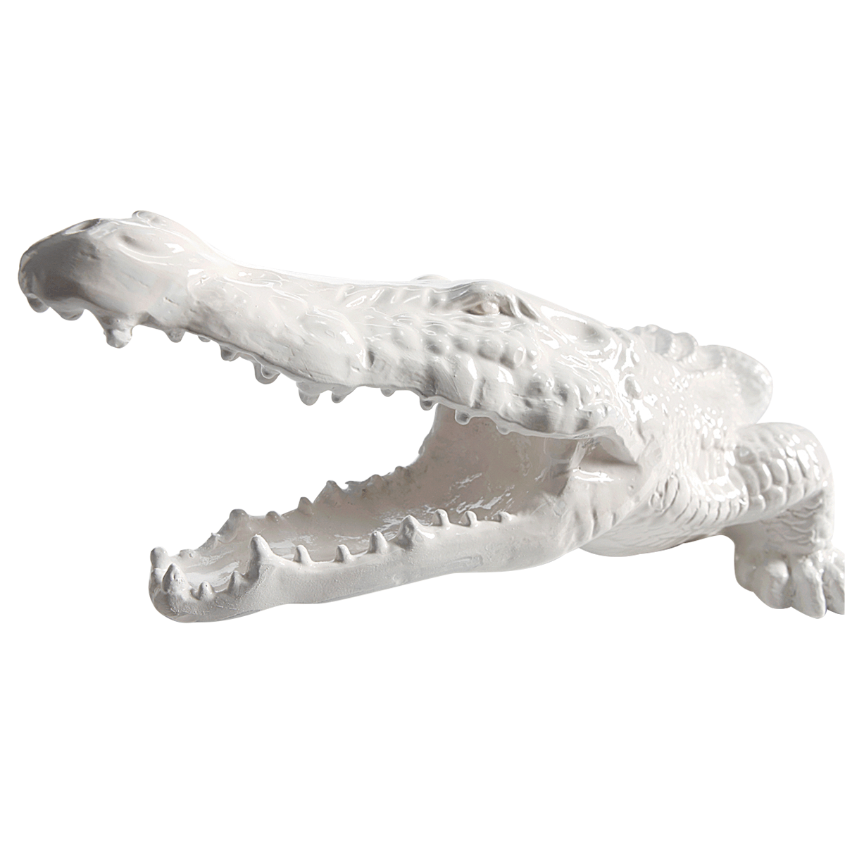 White decorative crocodile 100 cm - 1 White decorative crocodile 100 cm - 1