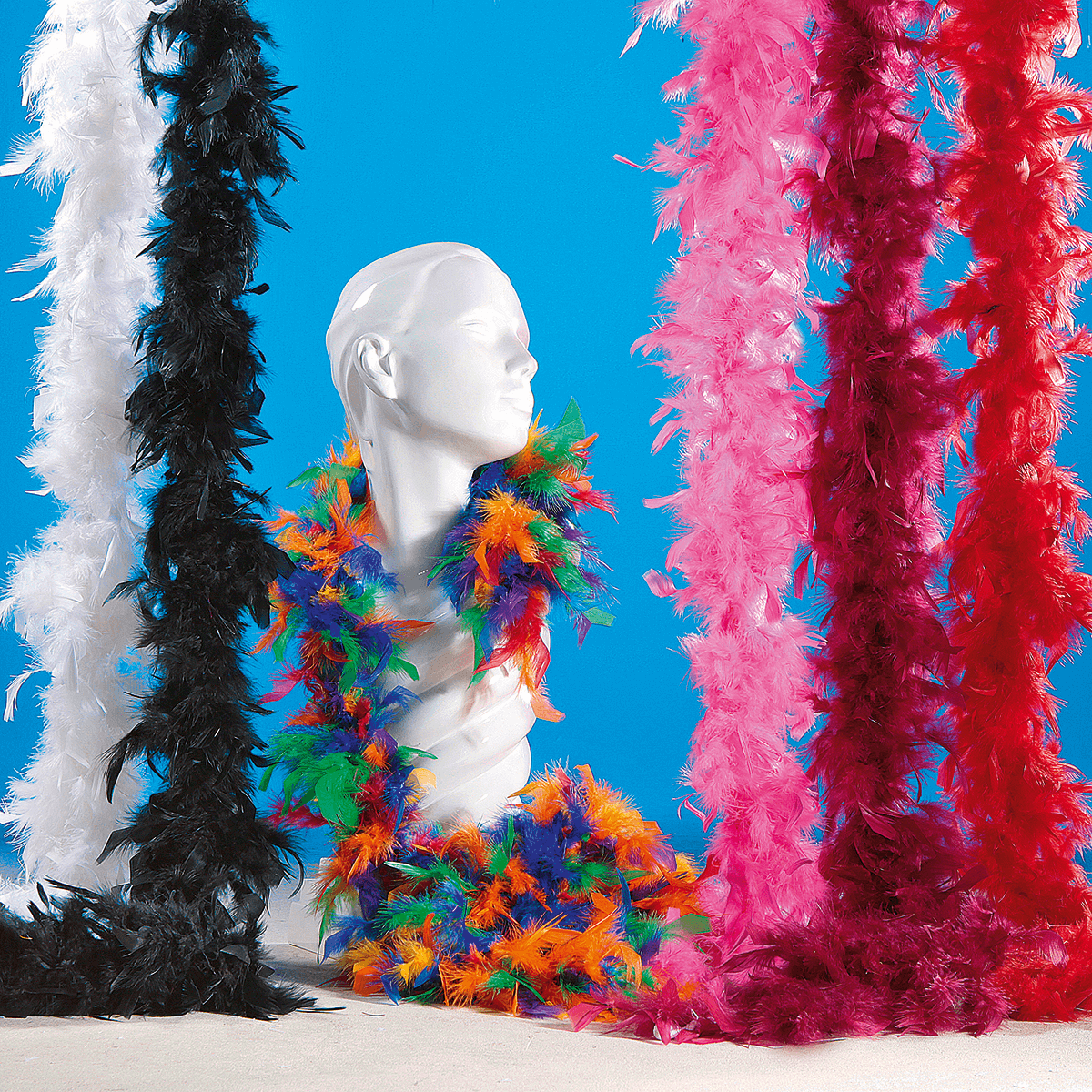 Feather boa, black, 180 cm - 5