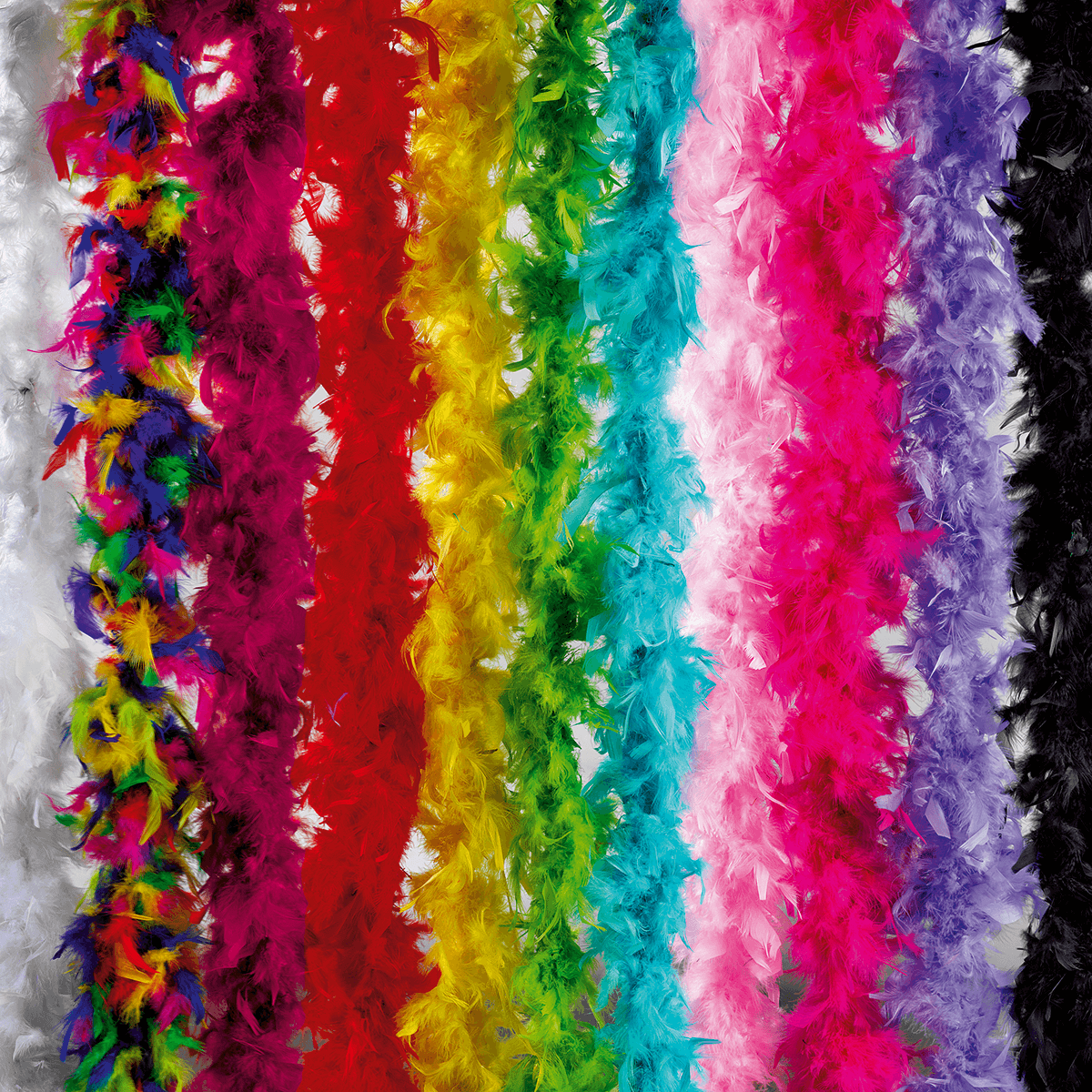 Feather boa, black, 180 cm - 6