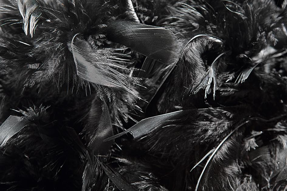 Feather boa, black, 180 cm - 3