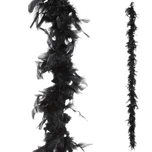 Boa de plumes, noir, 180 cm