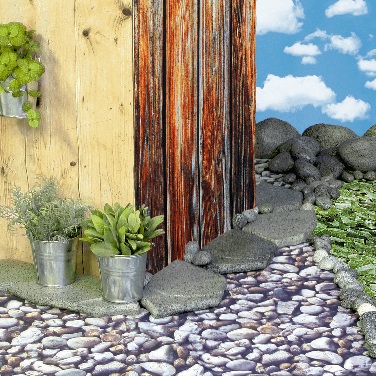 Tejido decorativo "Tablas horizontales", anchura: 150 cm - 6